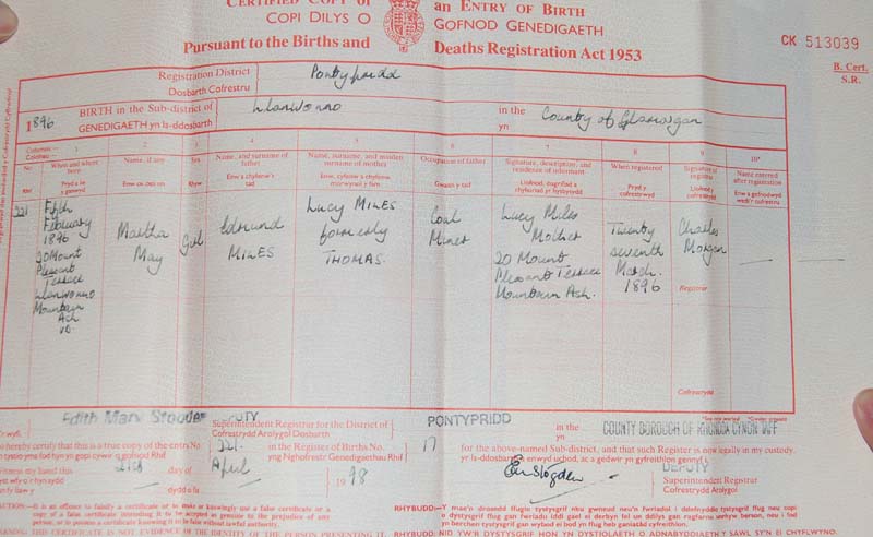 May Birth Certificate